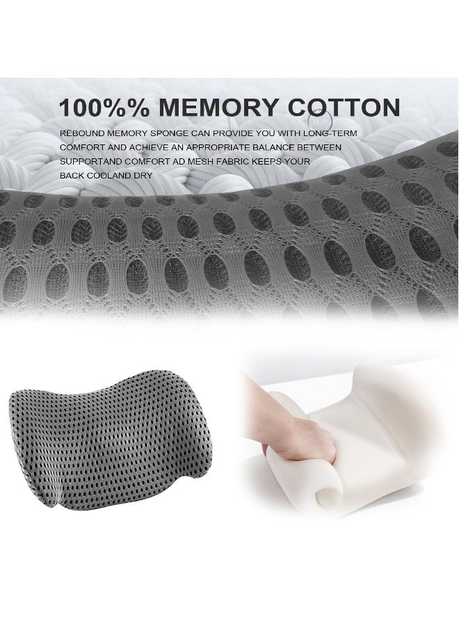 Generic Memory Foam Lumbar Pillow, Ergonomic, Improves Sitting Posture - Lumbar Support Pillow, for Lumbar Pain Relief, Suitable for Car Seats, Office Chairs, Sofas, Recliners and Beds (Gray) - Image 5