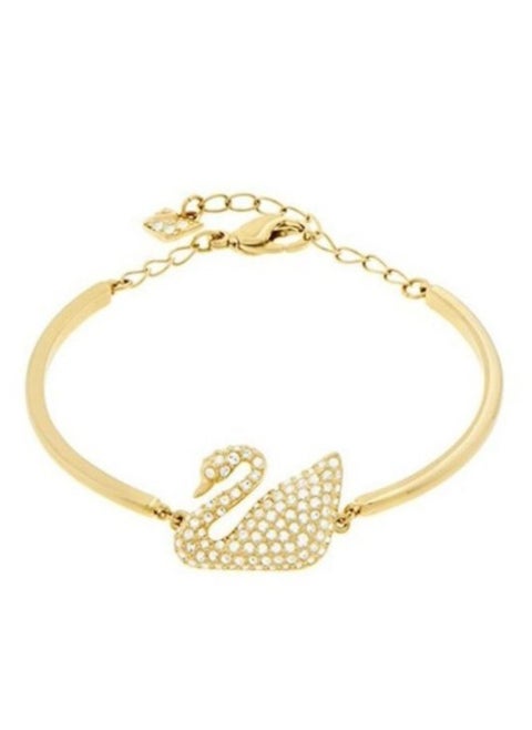 Swan Shape Bracelet Gold Tone Plated