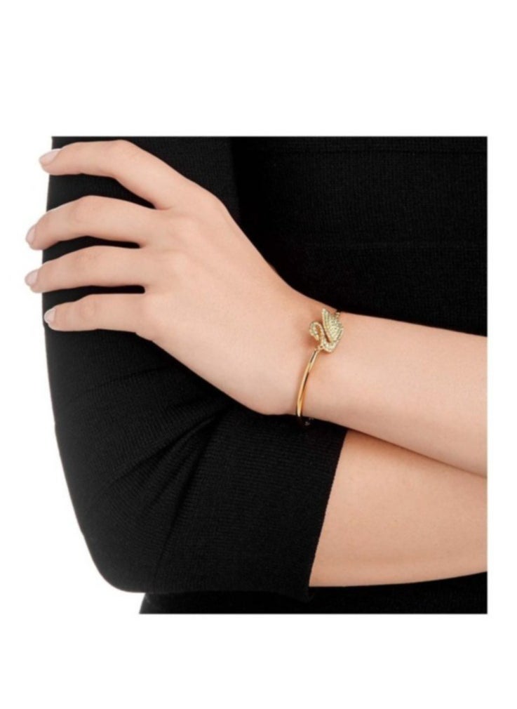 Swan Shape Bracelet Gold Tone Plated