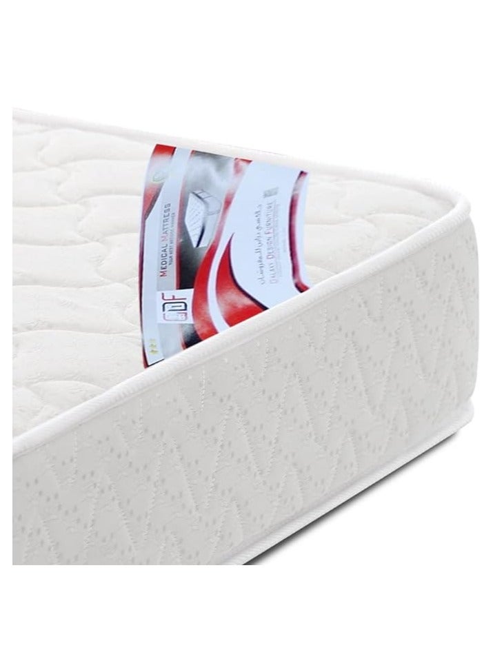Comfy مرتبة كلاسيكية مبطنة باللون الأبيض من كومفي فلات أورثوميدكال مقاس 190 × 90 × 10 سم مع نسيج قطني محبوك - Image 3