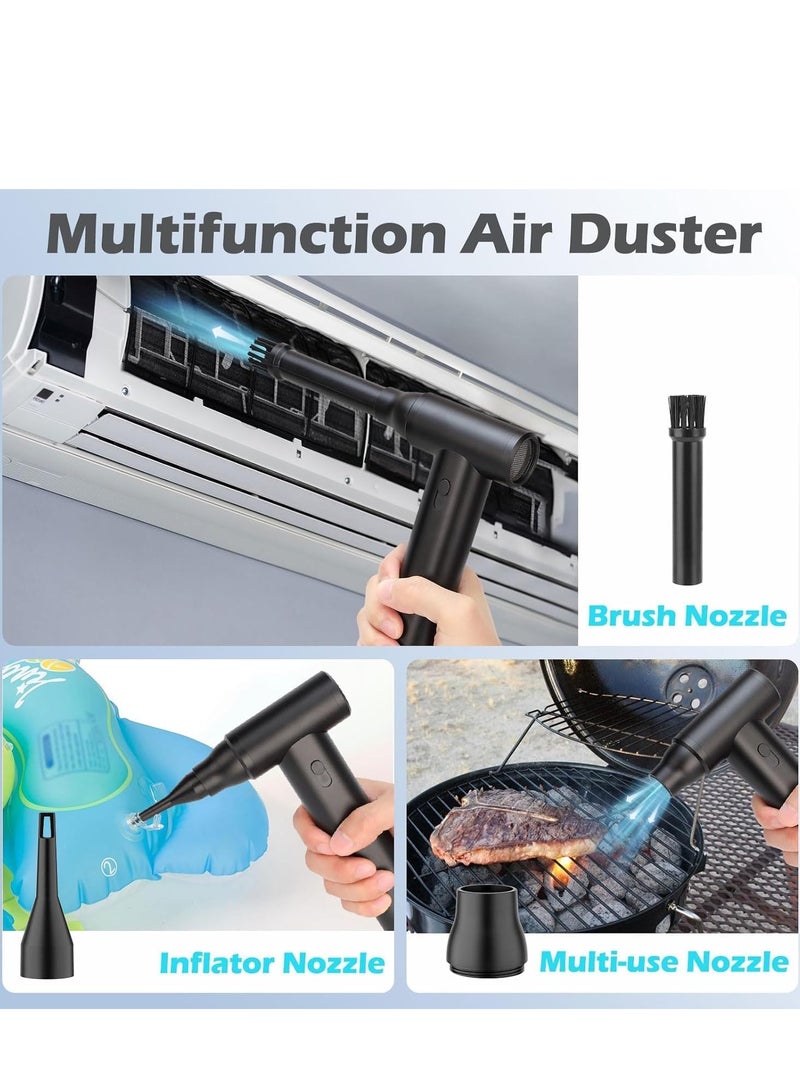 Fipka Electric Air Dust Remover, Adjustable 125000RPM Nozzle Blower,8000mah Rechargeable Turbo Jet Fan, Powerful Fan, Handheld Can Air Dust Remover for Car, Keyboard, Sofa - Image 4