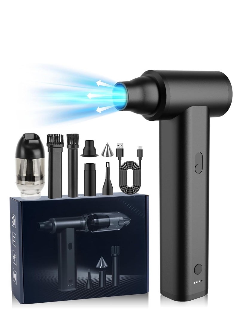 Fipka Electric Air Dust Remover, Adjustable 125000RPM Nozzle Blower,8000mah Rechargeable Turbo Jet Fan, Powerful Fan, Handheld Can Air Dust Remover for Car, Keyboard, Sofa - Image 5