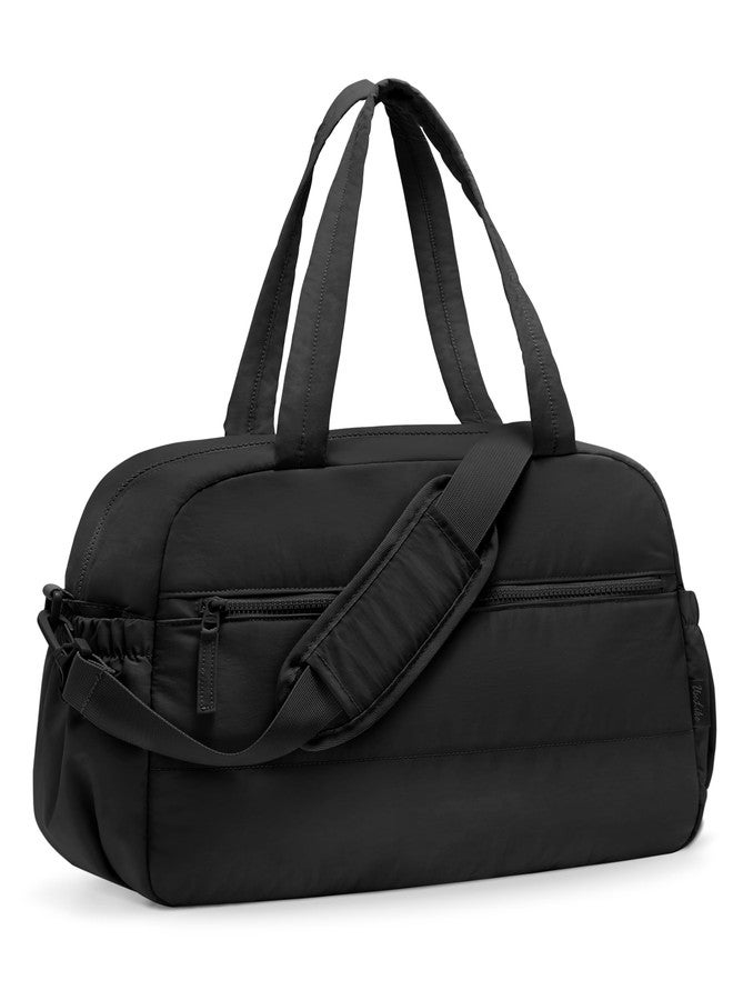 Uselike Gym Bag for Women Small Travel Duffle Bag for Travel with Wet Pocket, Black, Medium - Image 1
