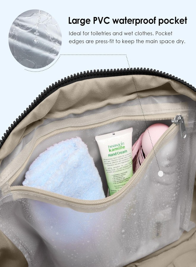 Uselike Gym Bag for Women Small Travel Duffle Bag for Travel with Wet Pocket, Black, Medium - Image 4