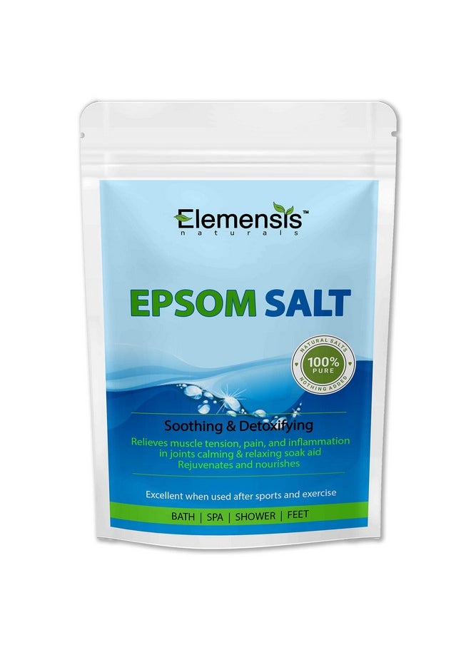 Elemensis Naturals - Epsom Salt Granule(Magnesium Sulphate) For Bathing, Relaxing Foot And Pain Relief Therapeutic Spa Treatment & Refreshing Body, 1Kg(Pack Of 2, Each 500Gm) - Image 1
