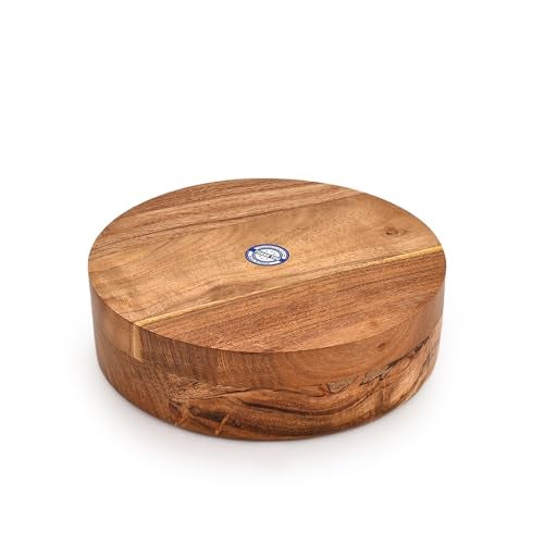 Kimona Decorative Bowl Acacia Wood Hand Carved Home Decor for Dining Table Center, Living Room, Kitchen Décor (8"x 8" x 2.5") - Image 4