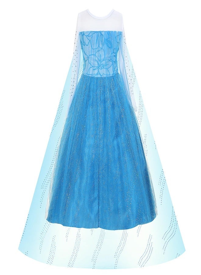 Yipkorra Princess Costumes for Girls Snow Dresses Halloween Toddler Birthday Party Dress Up with Accessories(120(4-5Years)) - Image 3