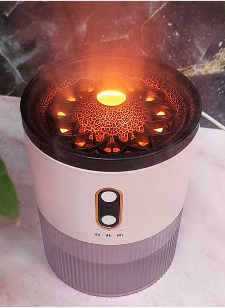 Bakhoan Portable Humidifier Volcano Jellyfish Design Pink Aromatic Air Purifier 430 ML Fine Mist with Timer for Home Fragrance  - Image 1