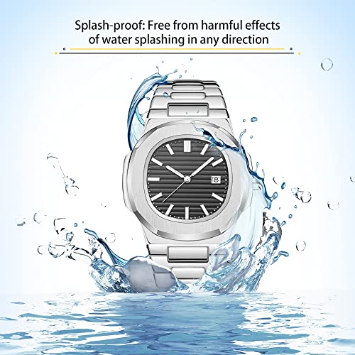 BARAMON Wrist Watches for Men, Nautilus Stainless Steel Quartz Movement Date Luxury Style Men's Luminous Hands Casual Business Watches - Image 4