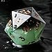 YEMEKO Single D20 Dice 22mm 20 Sided DD Dice for Dungeons and Dragons DND Dice with Resin Sharp Edge Handmade Polyhedral for RPG Roleplaying Games MTG Table GamesGradual Green - Image 2