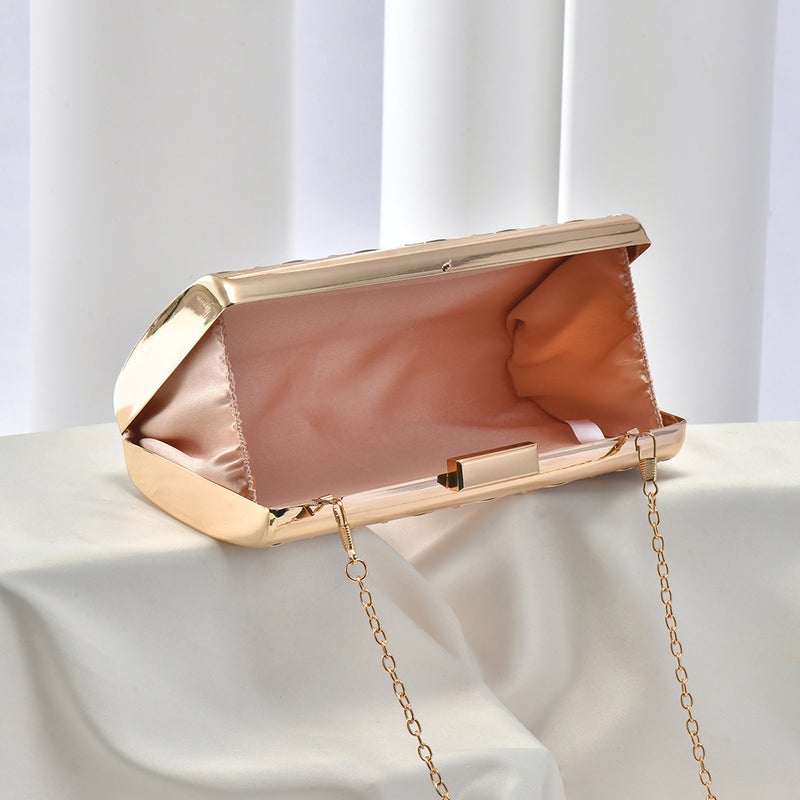 Retro Alloy Hand-Held Dinner Bag Socialite Temperament Ladies Evening Dress Bag Chain Messenger Bag - Image 3