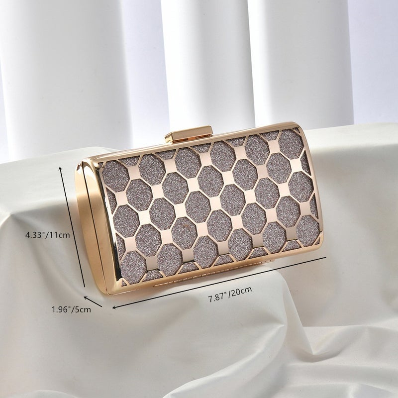 Retro Alloy Hand-Held Dinner Bag Socialite Temperament Ladies Evening Dress Bag Chain Messenger Bag - Image 5