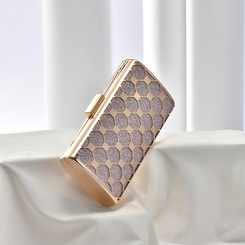 Retro Alloy Hand-Held Dinner Bag Socialite Temperament Ladies Evening Dress Bag Chain Messenger Bag - Image 4