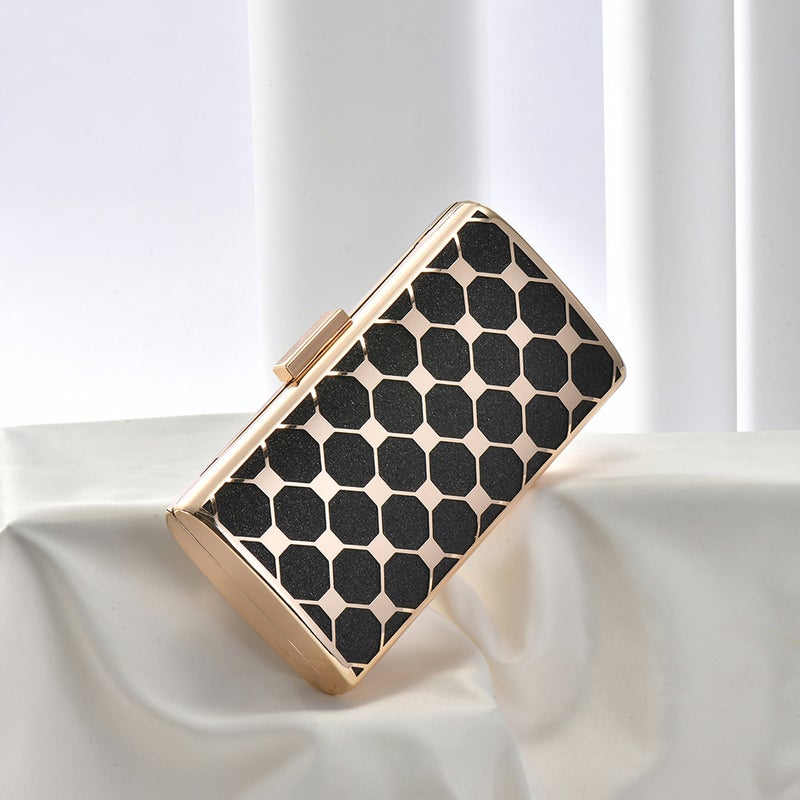 Retro Alloy Hand-Held Dinner Bag Socialite Temperament Ladies Evening Dress Bag Chain Messenger Bag - Image 1