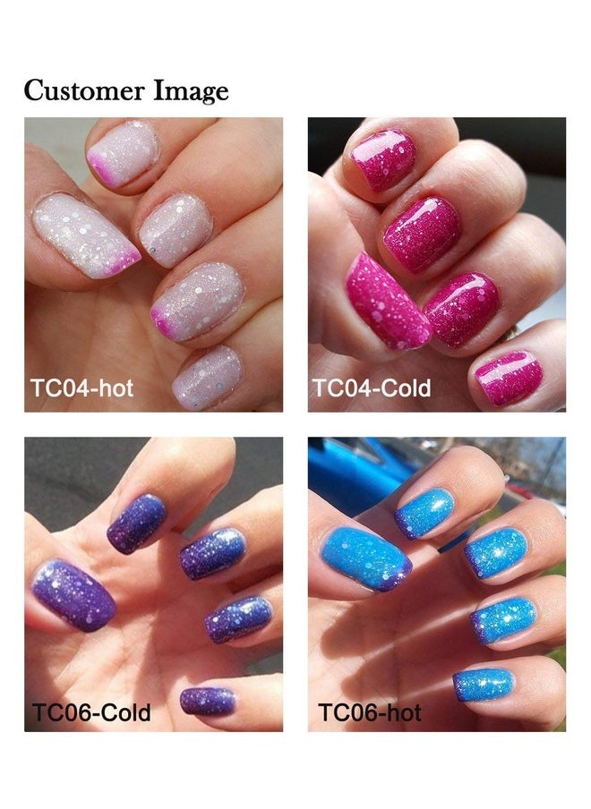 AIMEILI AIMEILI Temperature Color Mood Changing Soak Off Hema Free Chameleon Gel Nail Polish Set Of 6pcs X 10ml- Kit Set 13  - Image 2