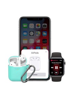 NIBEMINENT Podskinz Keychain Case Cover For Apple AirPods 1/2 Green  - Image 3