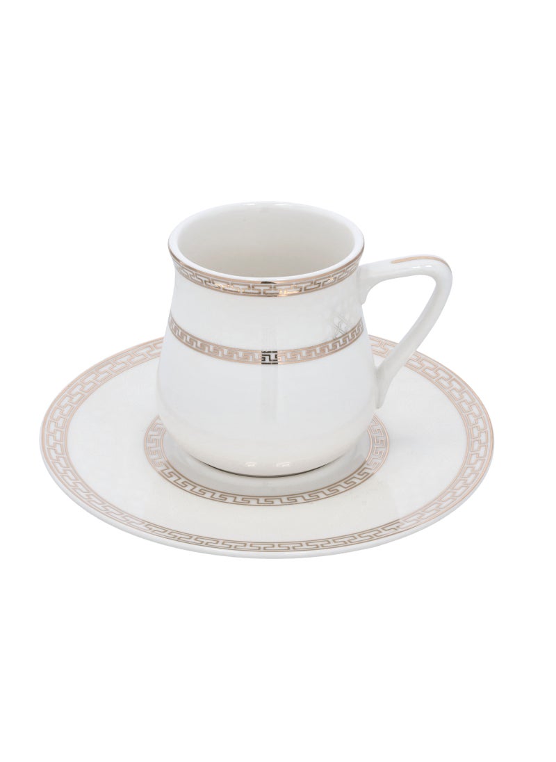 DELCASA Bone China Cup & Saucer 6/6 Pcs DC2251  - Image 3