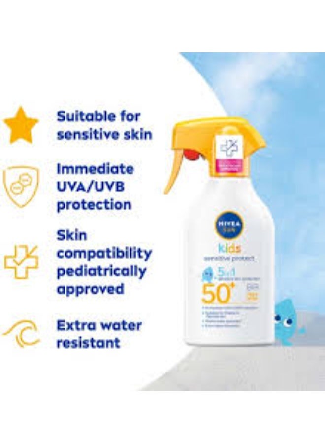 Nivea Sun Babies & Kids Sensitive SPF50+ Spray 270ml - Image 2