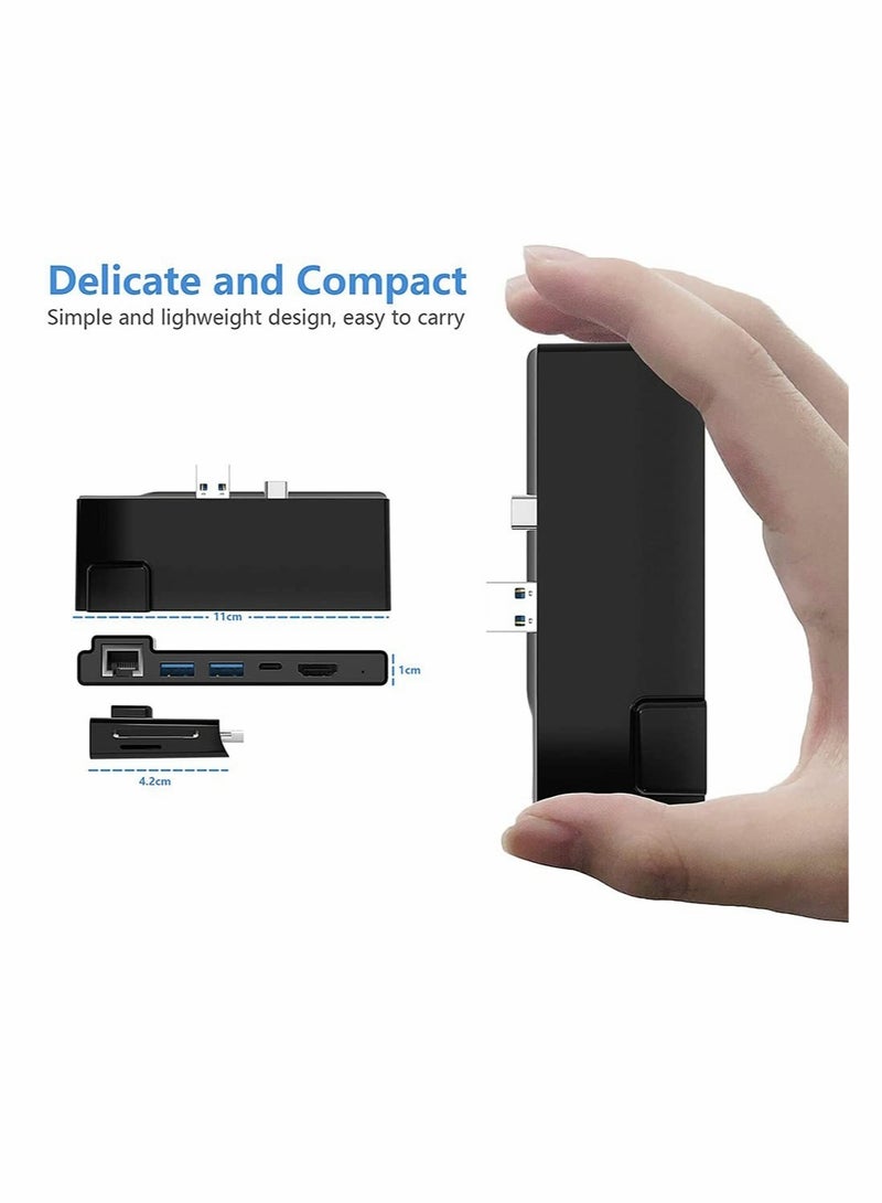 Beauenty Multi-Port Hub Docking Station for Microsoft Surface Pro 7 - HDMI, 1000M Ethernet, USB-C PD Charging, 2 USB 3.0, SD/TF Card Reader - Image 5