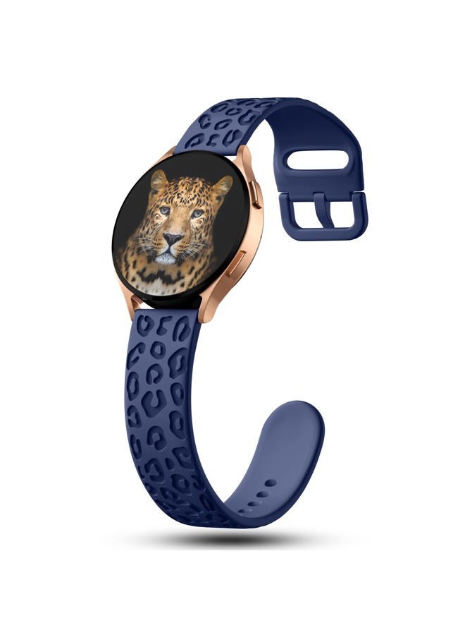 IKANFI 6Pack Engraved Band Compatible with Samsung Galaxy Watch 5 Band/Galaxy Watch 4 Bands/Galaxy Watch 3 Bands/Active 2 Watch Bands,20mm Leopard Silicone Sport Strap Replacement for Women Men- - Image 3