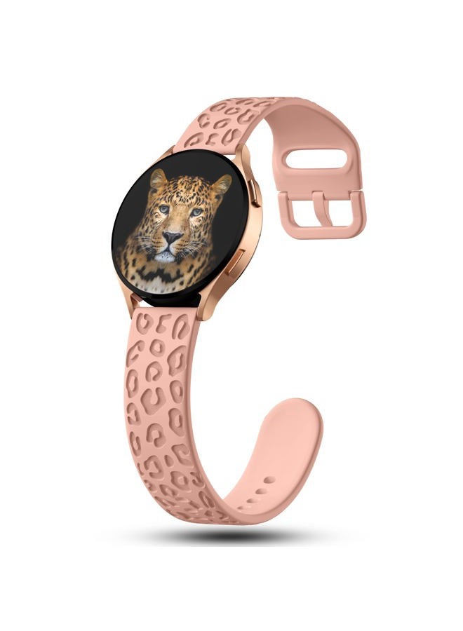 IKANFI 6Pack Engraved Band Compatible with Samsung Galaxy Watch 5 Band/Galaxy Watch 4 Bands/Galaxy Watch 3 Bands/Active 2 Watch Bands,20mm Leopard Silicone Sport Strap Replacement for Women Men- - Image 4