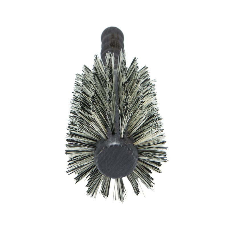 Ibiza Hair Round Boar Bristle Brush (MB4-65mm) | Reinforced Blonde & Black Bristles with Cork Handle | For Volume & Smoothness | Adds Texture & Shine for Medium to Long Styles - Image 2