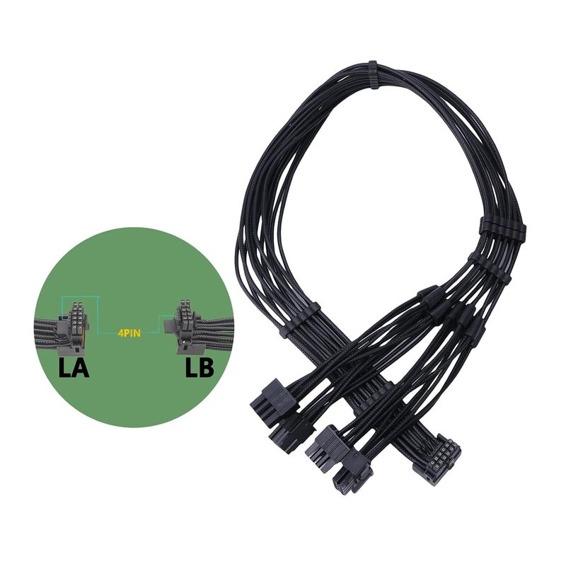 RTX 40 Series 12VHPWR PCIE 5.0 16 Pin Power Cable 3x 8 Pin Male to 16 Pin 600W ATX 3.0 60cm - Image 3