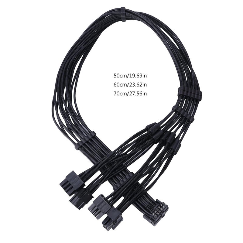 RTX 40 Series 12VHPWR PCIE 5.0 16 Pin Power Cable 3x 8 Pin Male to 16 Pin 600W ATX 3.0 60cm - Image 4