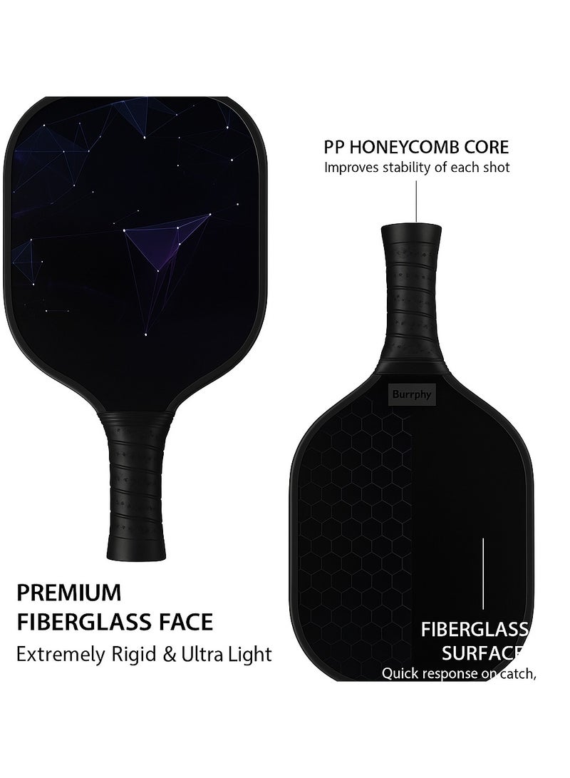 diu toyz Premium Fiberglass Pickleball Paddle Racket Black (one piece) - Image 3