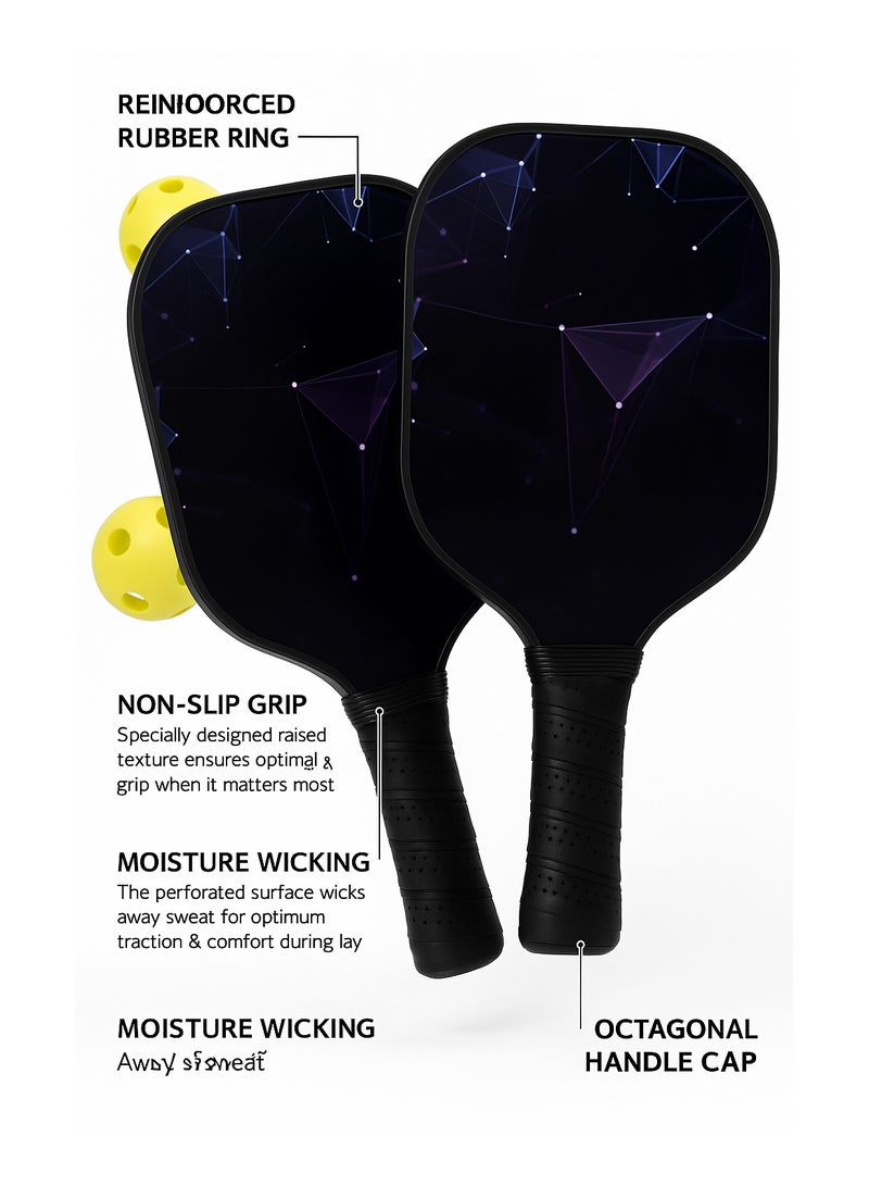 diu toyz Premium Fiberglass Pickleball Paddle Racket Black (one piece) - Image 4