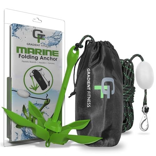 Gradient Fitness Kayak Anchor Kit | Paddle Board Accessories, Small Boat, SUP Jet Ski Accessories and Canoe Anchors, Jetski Accessory, PWC Anchor - Image 1