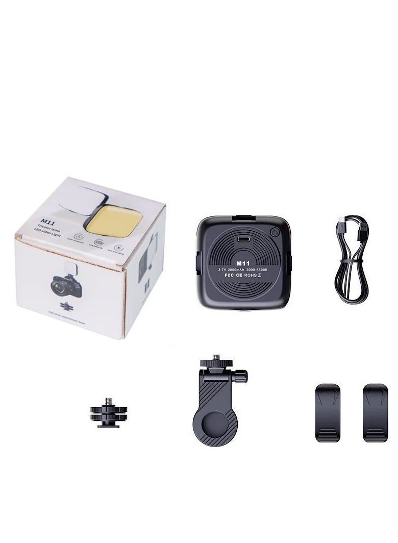 M11 Multi Purpose USB Rechargable Tricolour LED Video Light With Multiple Light Modes And Adjustable Clip - Image 2