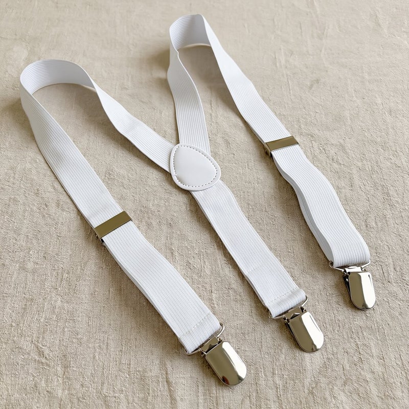Kids Suspenders 3 Clips Black 2.5cm Wide Premium Stretch Durable for Children Boys Girls - Image 2