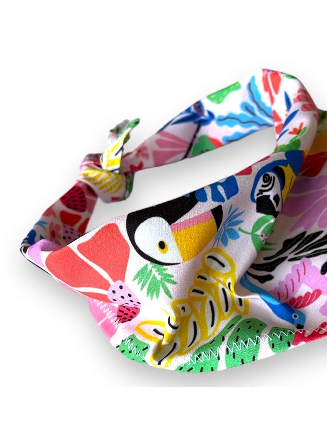 دبليو وشاح باندانا للكلاب على شكل طيور الطوقان والببغاء | وشاح باندانا للكلاب بتصميم رائع رائع هو إكسسوار تصفيف مثالي للكلاب الكبيرة والمتوسطة والصغيرة. مقاس واحد يناسب الجميع. - Image 4