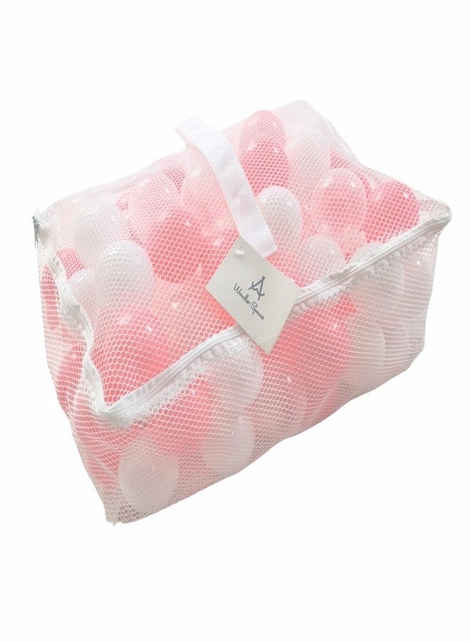 Wonder Space Soft Pit Balls, Chemical-Free Crush Proof Plastic Ocean Ball, BPA Free with No Smell, Safe for Toddler Ball Pit/Kiddie Pool/Indoor Baby Playpen (100 Balls, Mixed - Pink) - Image 2