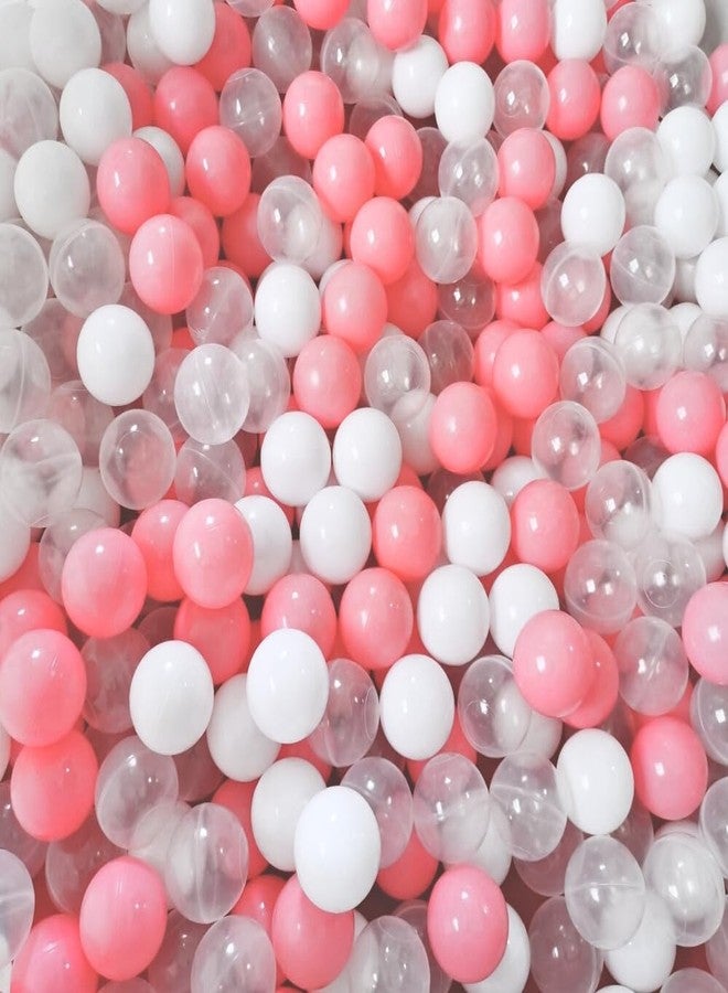 Wonder Space Soft Pit Balls, Chemical-Free Crush Proof Plastic Ocean Ball, BPA Free with No Smell, Safe for Toddler Ball Pit/Kiddie Pool/Indoor Baby Playpen (100 Balls, Mixed - Pink) - Image 3
