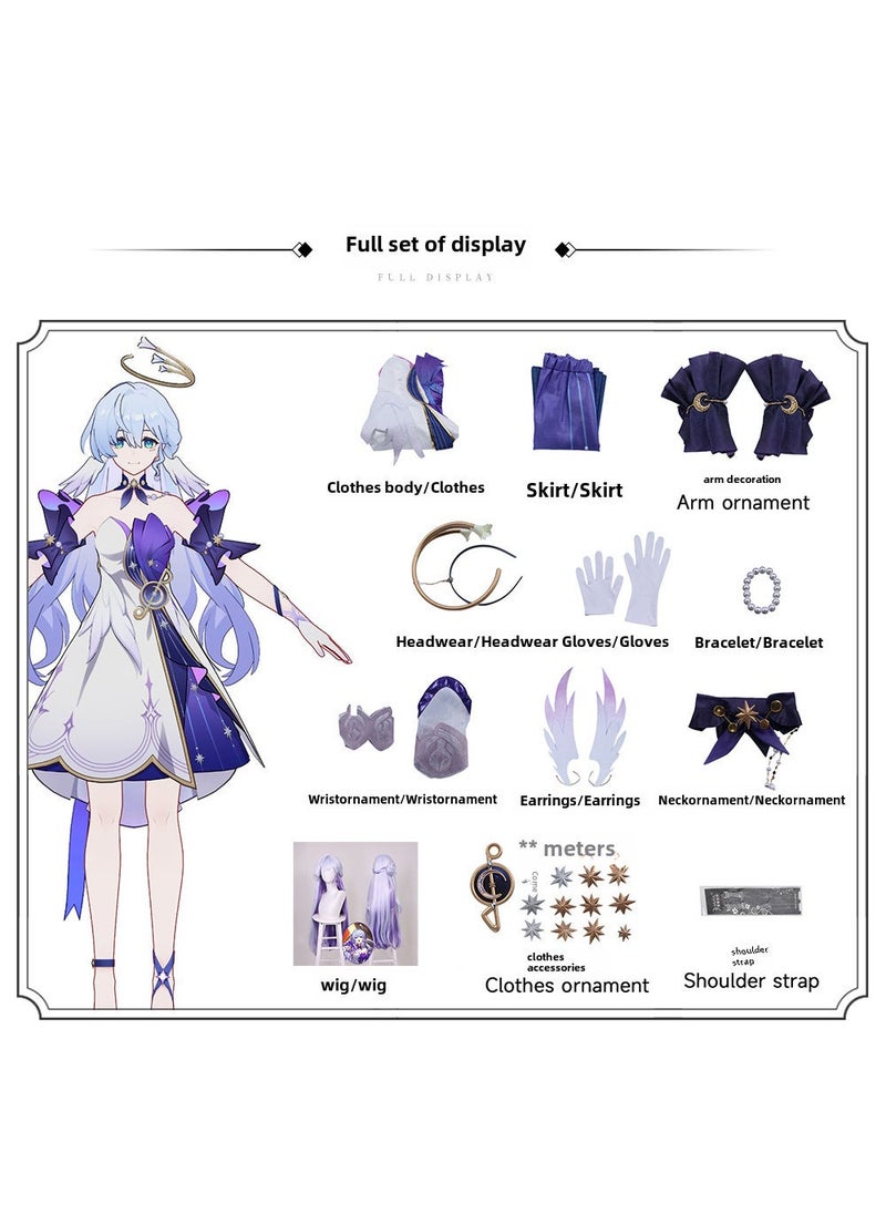 Generic - Anime Raven Cosplay Costume Womens Full Set High with broken bird clothing + accessories + wig - Image 1