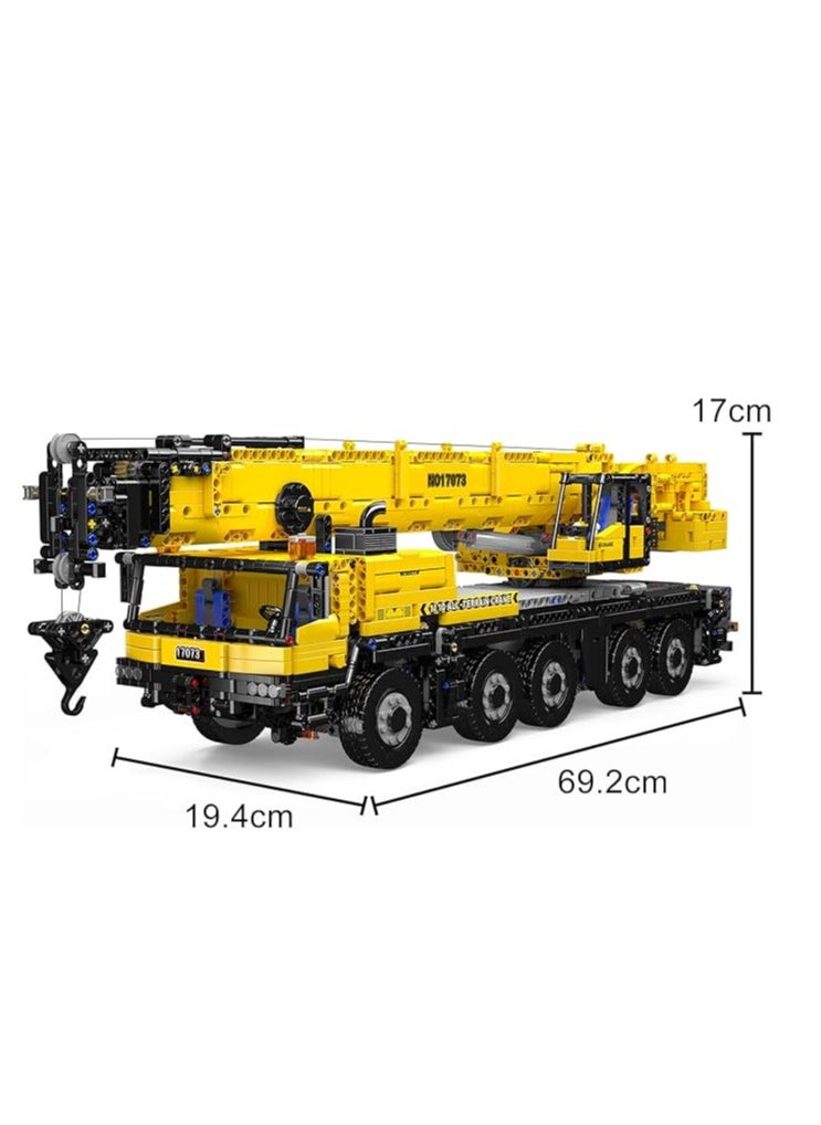 mould king 17073 Educational Engineering LTM Crane, All Terrain Remote Controlled Construction Crane Machine Models for Boys & Girls Age+14, Crane Biulding Block Toys (3218 Parts)  - Image 3