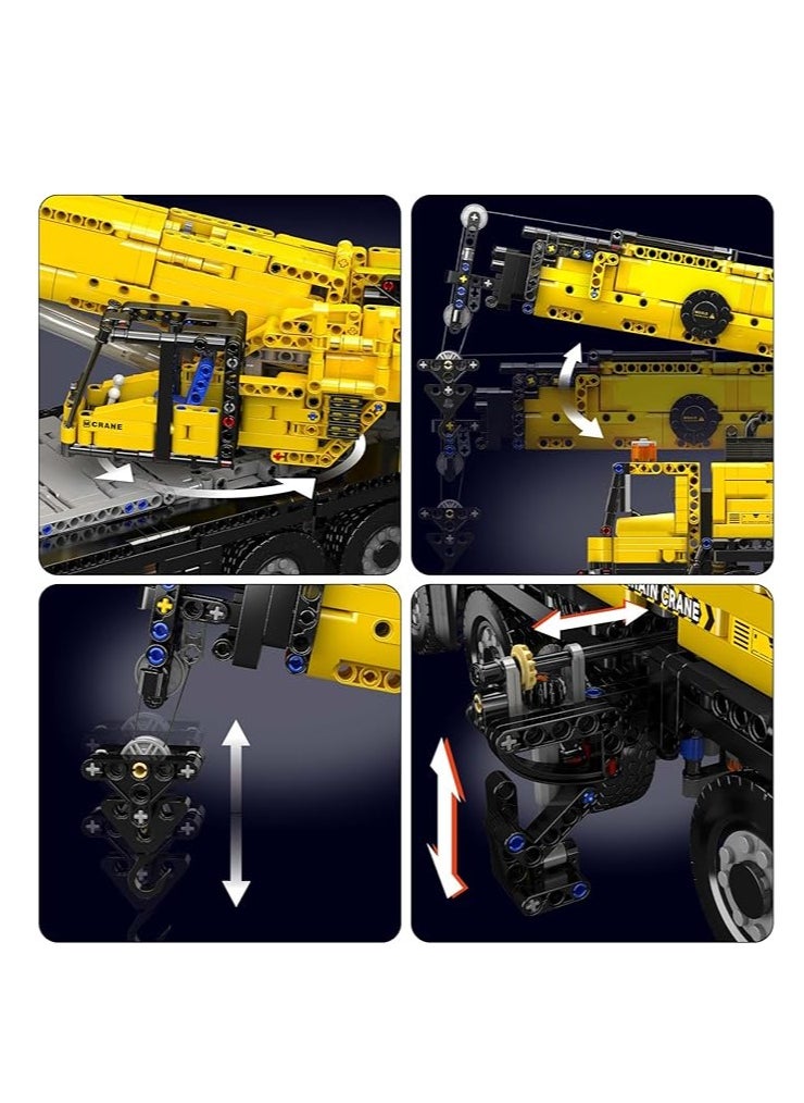 mould king 17073 Educational Engineering LTM Crane, All Terrain Remote Controlled Construction Crane Machine Models for Boys & Girls Age+14, Crane Biulding Block Toys (3218 Parts)  - Image 4