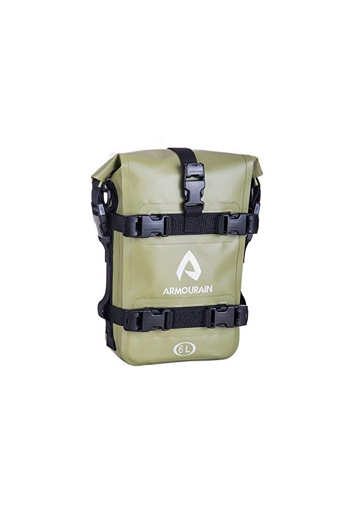 ARMOURAIN Motorcycle Bumpers Bag Waterproof 6L 8L 15L Motor Crash Bar Bag with Shoulder Strap Motorcycles Side Frame Bag Riding Tools Accessories6L Army Grey - Image 1