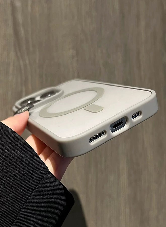 Magsafe Case for iPhone 15 Pro Max Magsafe Clear Cover Magnetic Wireless Charging Support, Shockproof Protection, Scratch-Resistant for iPhone 15 Pro Max - Natural  Titanium  - Image 3