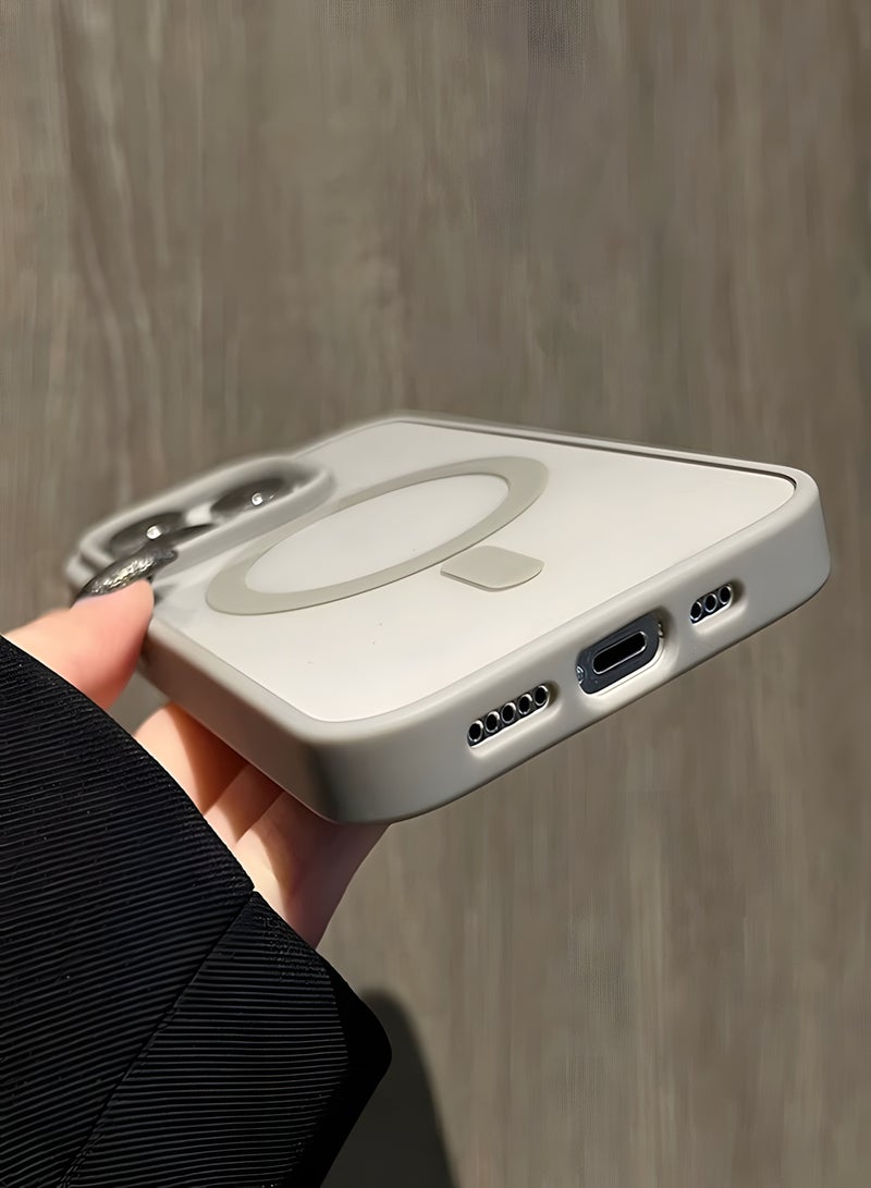 Magsafe Case for iPhone 15 Pro Max Magsafe Clear Cover Magnetic Wireless Charging Support, Shockproof Protection, Scratch-Resistant for iPhone 15 Pro Max - Natural  Titanium - Image 3