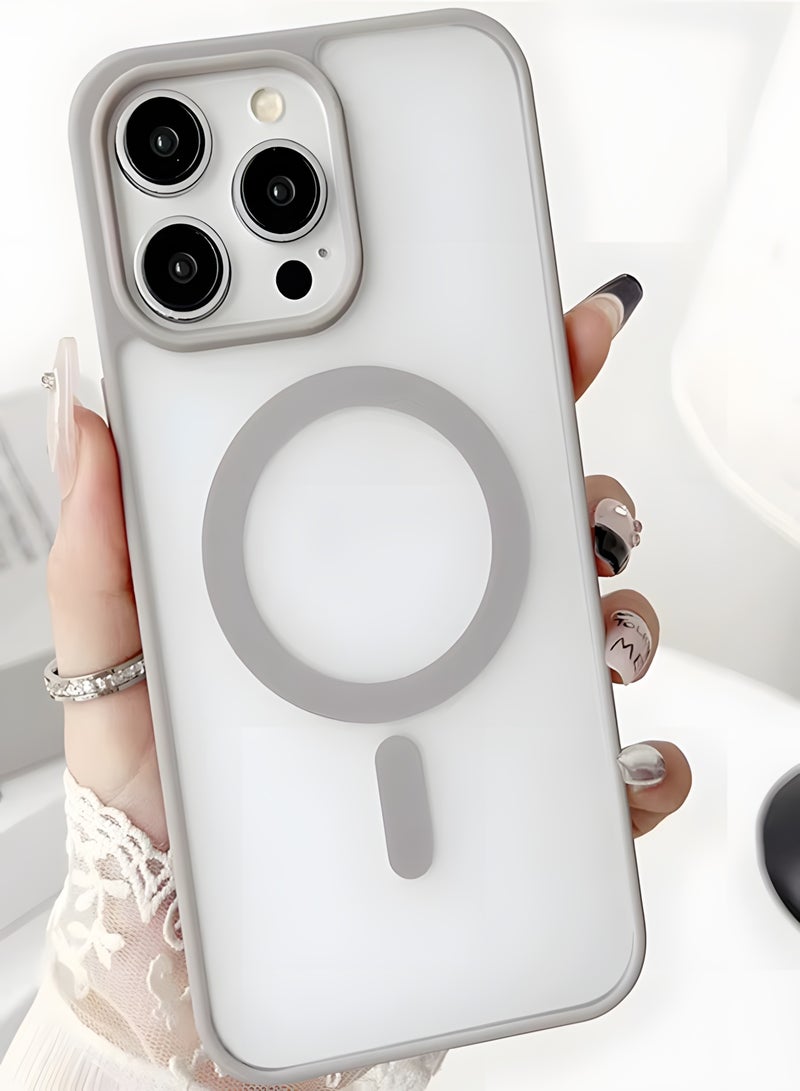 Magsafe Case for iPhone 15 Pro Max Magsafe Clear Cover Magnetic Wireless Charging Support, Shockproof Protection, Scratch-Resistant for iPhone 15 Pro Max - Natural  Titanium - Image 4