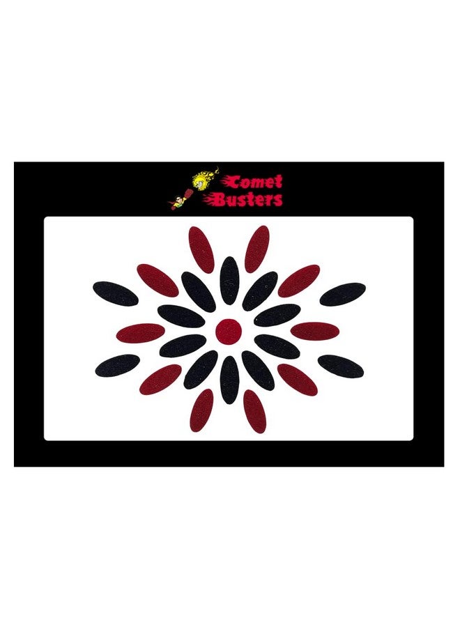 كوميت باسترز بيندي بيضاوي من المخمل باللونين الأسود والعنابي مصنوع يدويًا من Comet Busters (BIN1867) (9 مم) - Image 2