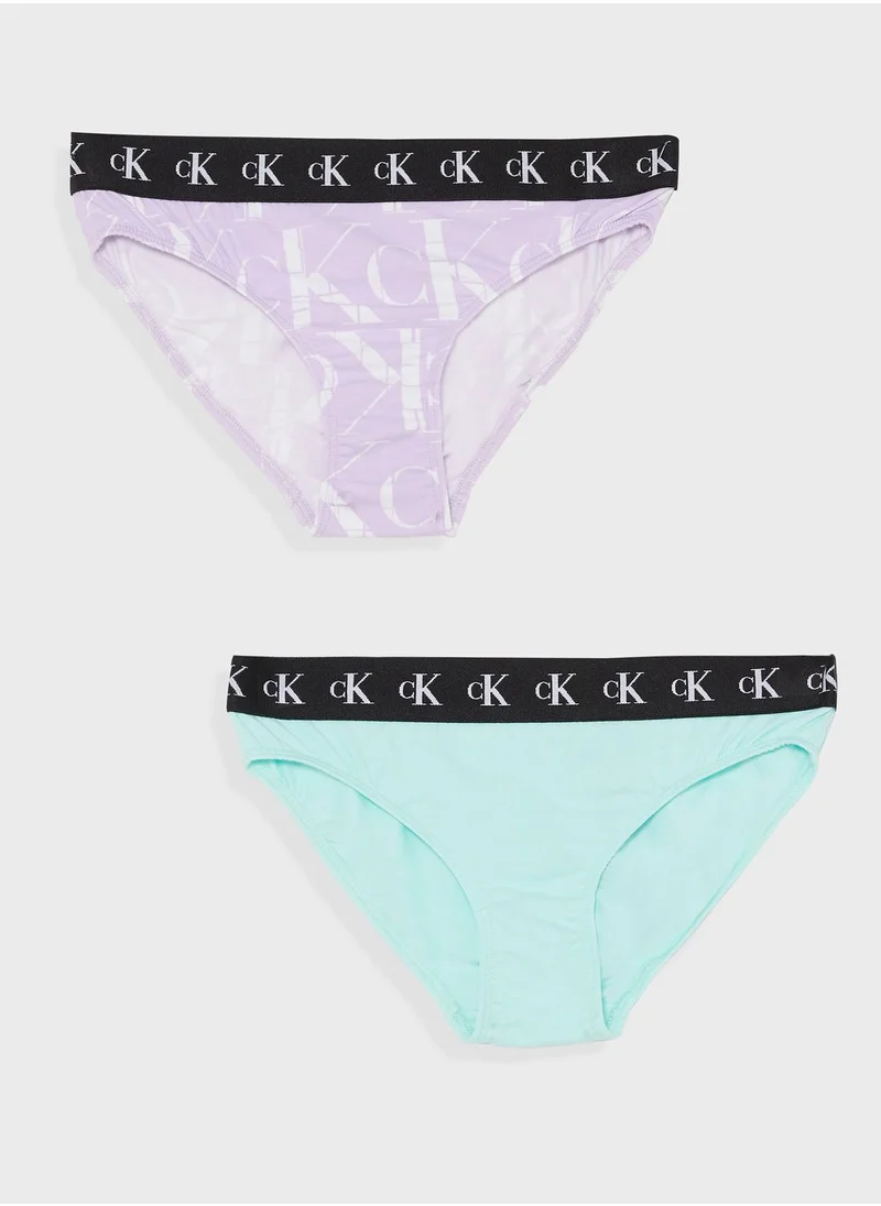 Calvin Klein Jeans Kids 2 Pack Assorted Bikini Bottom
