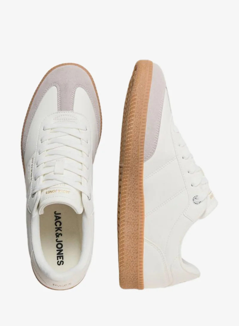 JACK & JONES Jack and Jones Men White Panelled Lace Up Sneakers