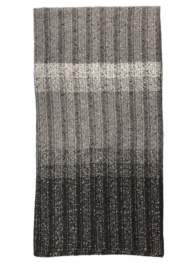 Bowbear Womens Tricolor Winter Knit Infinity Scarf, Grays - Image 3