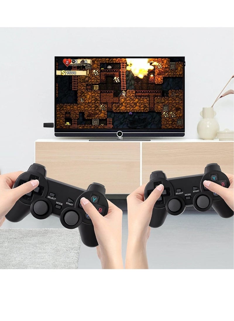4K Game Console with Dual 2.4G Wireless Controllers – Plug-and-Play Video Game Stick with 3,500 Built-in Games and 9 Classic Emulators, HD HDMI Output for TV - Image 2