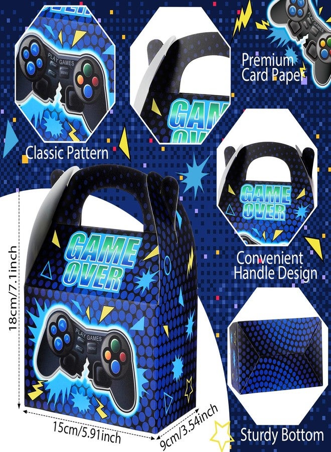MotiMind 24 Pcs Vedio Game Party Favor Treat Boxes Party Gift Box with Handles Gift Wrap Snack Goody Cardboard Boxes - Image 3