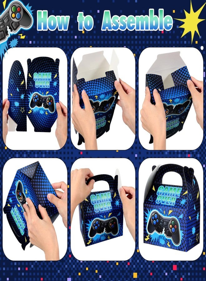 MotiMind 24 Pcs Vedio Game Party Favor Treat Boxes Party Gift Box with Handles Gift Wrap Snack Goody Cardboard Boxes - Image 5